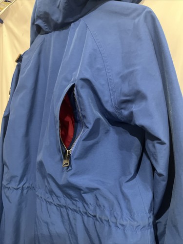 Penfield Parka Jacket Outdoors Apparel Women Sz Large Hooded Canvas Blue Lined - Picture 15 of 22