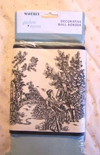 Black Toile Wall Paper Border 15ft Waverly Garden Room Wellington Craft
