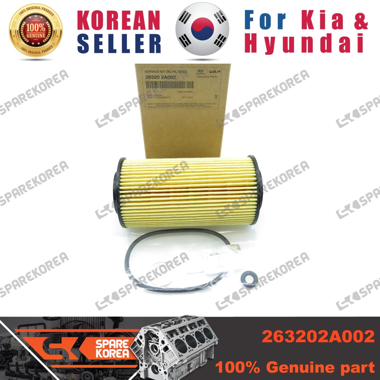 KIA 263202A002 cross reference oil filters