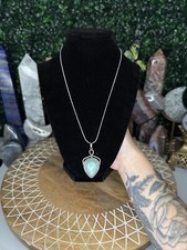 Amazonite Amulet Necklace Crystal Jewelry, Protection