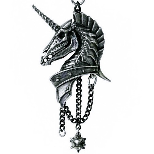 Geistalon Necklace, Dead Medieval Unicorn, Gothic Horse Fantasy, Alchemy England - 第 1/5 張圖片