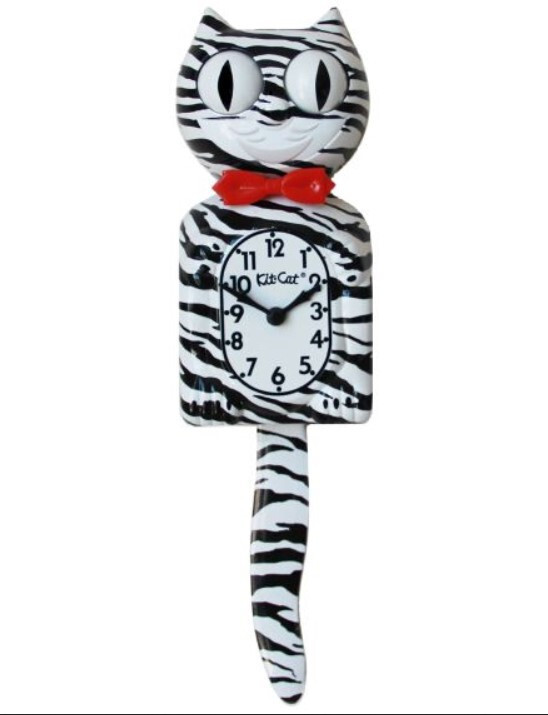 Exotic Pet Collection Zebra Kit-Cat Klock clock FREE US SHIPPING