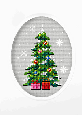 Orchidea Z�hlte Kreuzstich-Kit: Gr��e Karte: Weihnachtsbaum