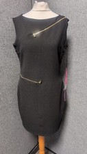Amy Childs Daniella Zipped Bodycon Dress Black UK 12 LN142 GG 07