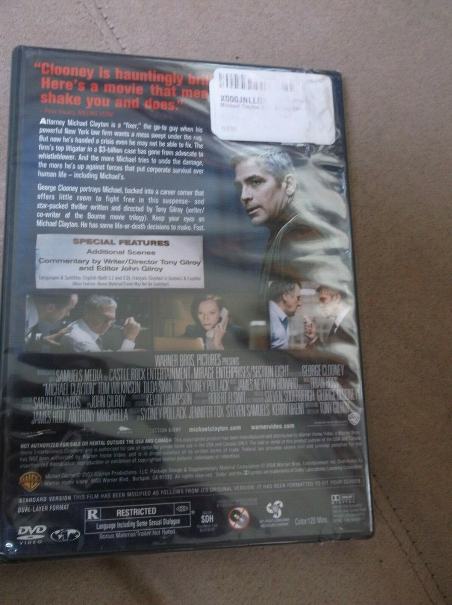 Michael Clayton (DVD, 2008, Full screen) George Clooney new