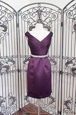 SR325 MORI LEE 31052 EGGPLANT SZ 6  COCKTAIL PARTY  FORMAL GOWN DRESS