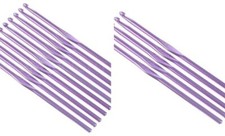 10 Pack - Size H Size 8 Aluminum Crochet Hooks - 6" Length - 5mm Diameter -