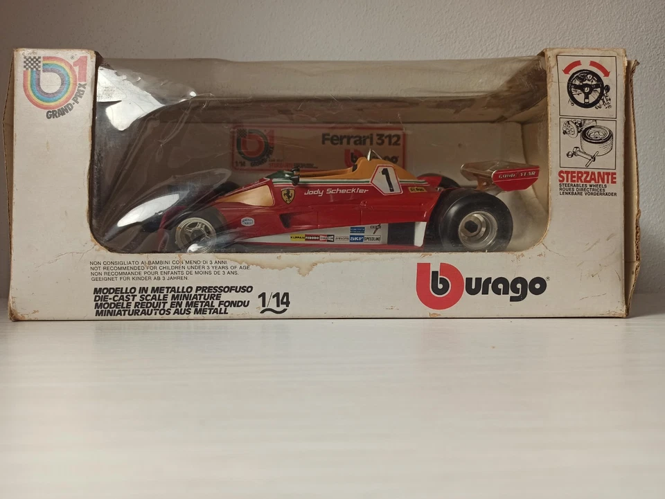 Ferrari 312 Burago 1:14 1/14 Jody Scheckter Grand Prix Cod 2101 - Immagine 2 di 4