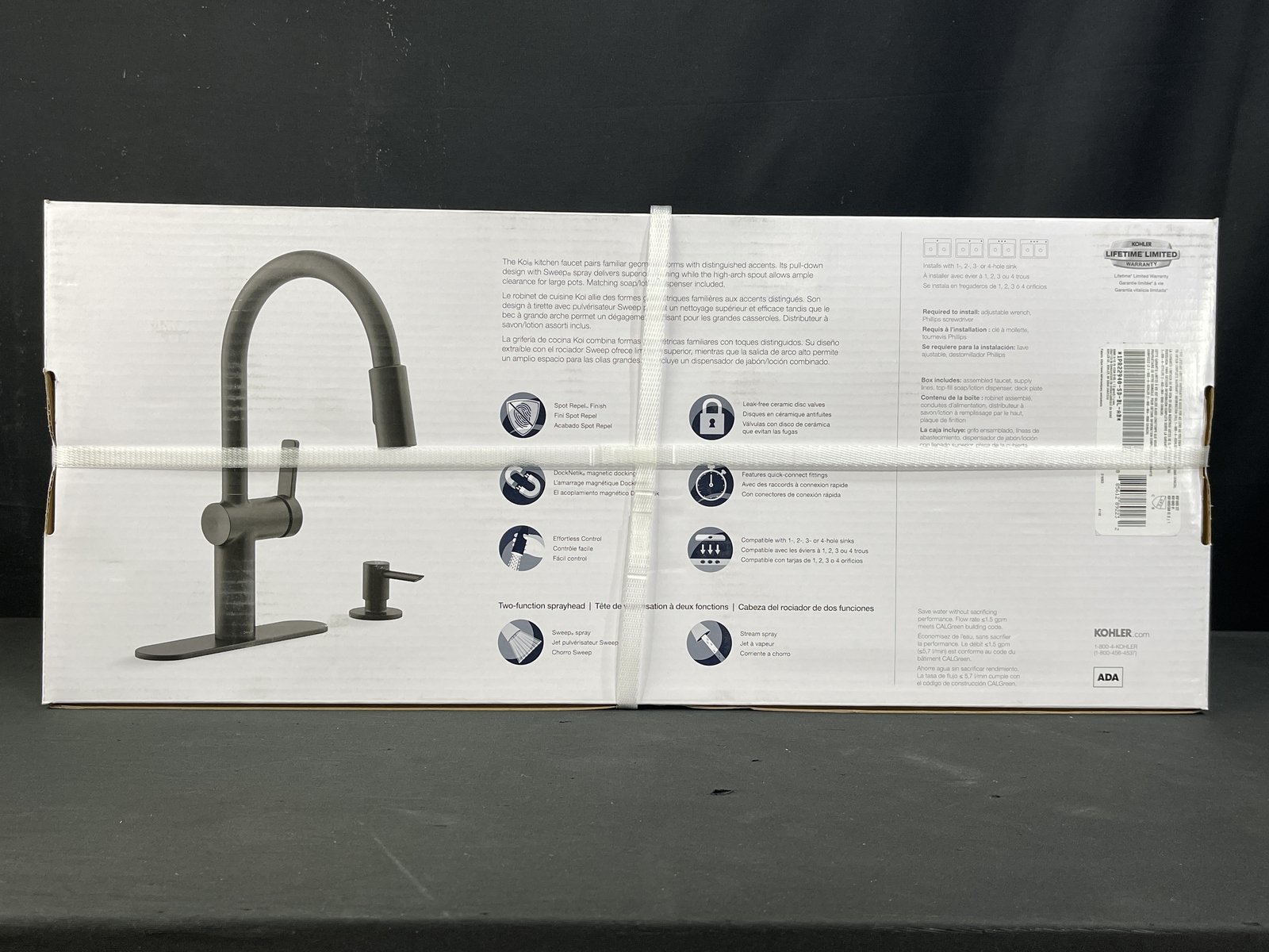 Kohler Koi R22940SDBL PullDown Kitchen Faucet w/ Soap Dispenser