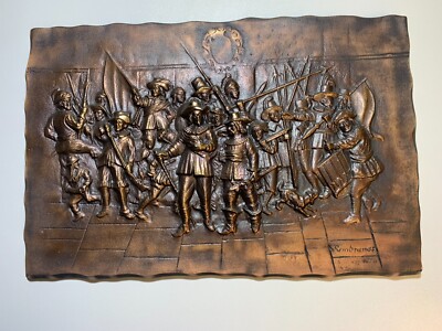 Nachtwache von Rembrandt Bronze- Guss- Relief