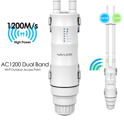 WAVLINK AC1200 Outdoor Wi-Fi Router Extender 5G Wireless Repeater Access Point
