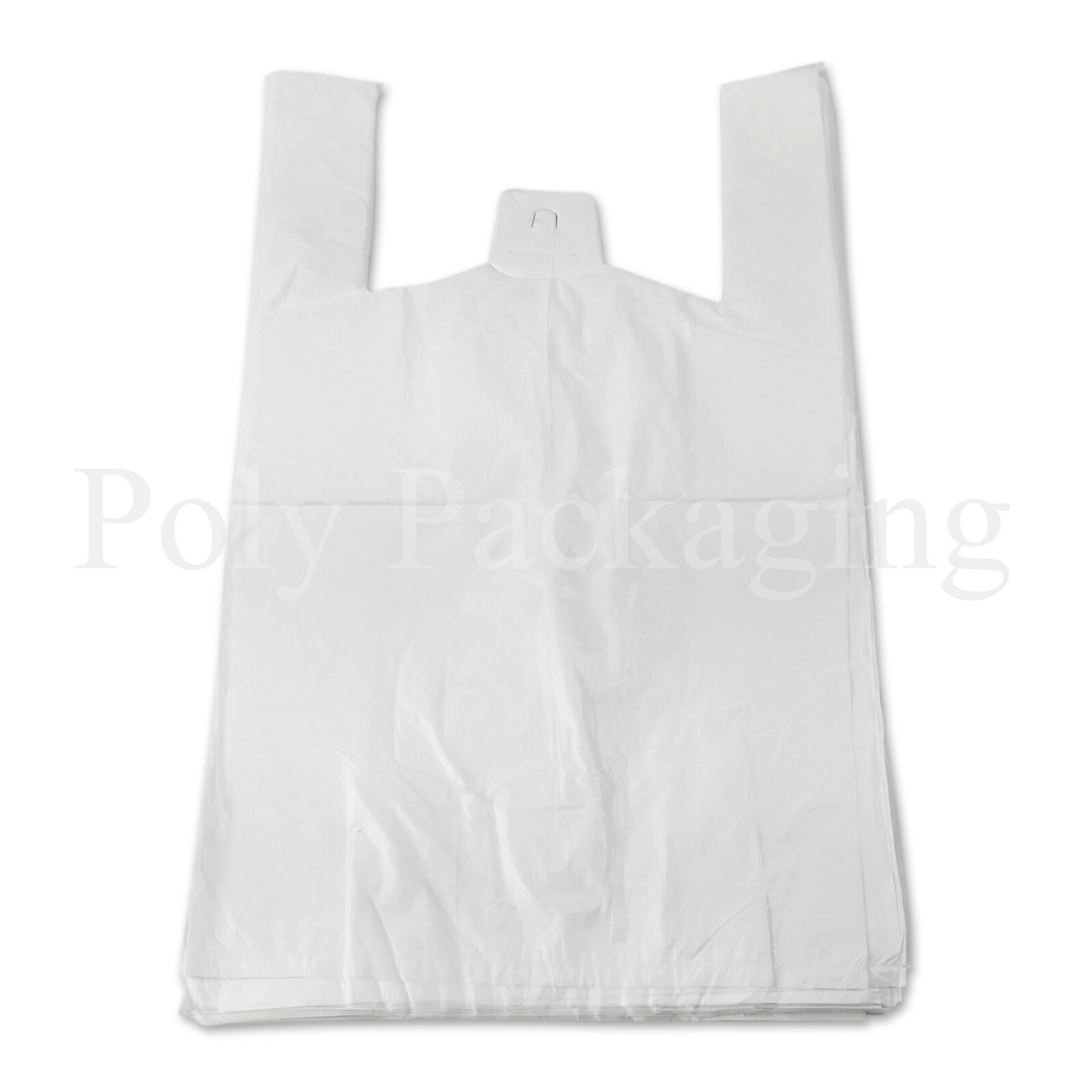 1000 x WHITE VEST CARRIER BAGS 10x15x18"" (250x360x445mm)Plastic Takeaway