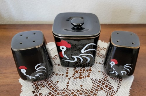 Shaker sale e pepe gallo e zuccheriera con coperchio. MCM '50. Vintage Made in Japan - Foto 2 di 4