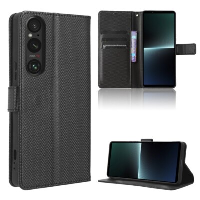 Für Sony Xperia 1V Diamond Texture Leder Handy Hülle Cover Schale
