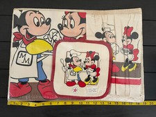 VTG Walt Disney Mickey Minnie Mouse Kitchen set Apron Towel Pot Holder NEW USA