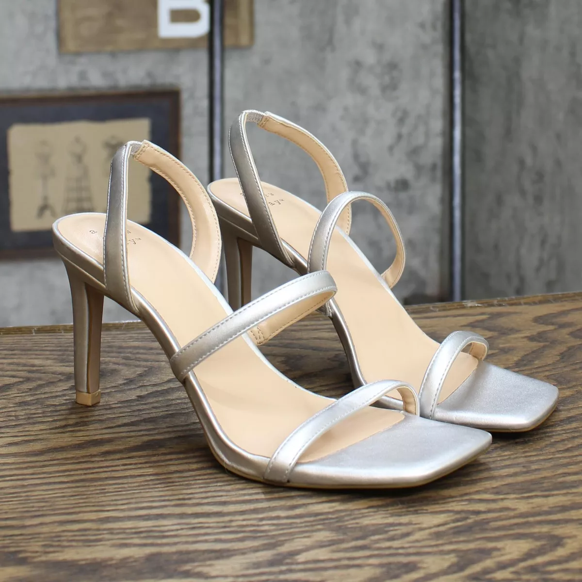 A New Day Womens Nala Stiletto Heels Silver Gray 7 | eBay