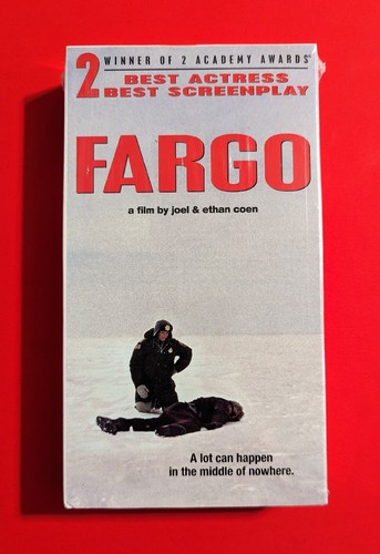 Fargo (1996 VHS) 90's Coen Brothers Macy Buscemi McDormand Thriller - Sealed
