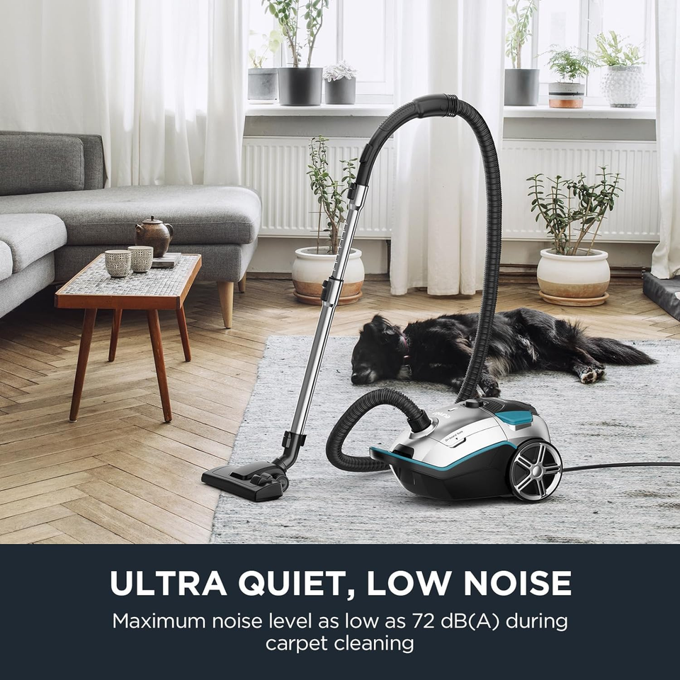 Canister Lightweight Vacuum Cleaner for Carpets and Hard Floors, NEN170