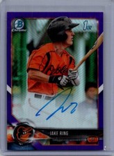2018 Bowman Chrome #CPA-JRI Jake Ring Prospects Auto Purple Refractor #/250