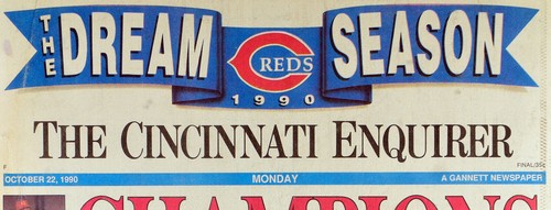 Cincinnati Reds 1990 World Series Newspaper Print Set Matted &Framed Jose Rijo - Picture 4 of 5