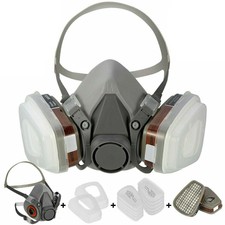 Atemschutz Halbmaske Gasmaske 6200 Staubmaske Lackiermaske Mit Wechselfiltern