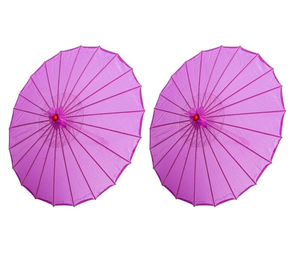 TUS COLECCIONABLES Juego de Dos (2) Sombrillas Chinas Japonesas 33" Disfraz Foto 4 de 4