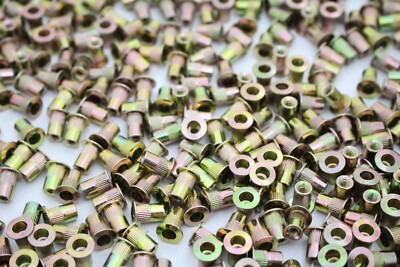 6-32 Zinc Plated Steel Flange Nutserts Rivet Nut Rivnut Nutsert - Pick Quantity