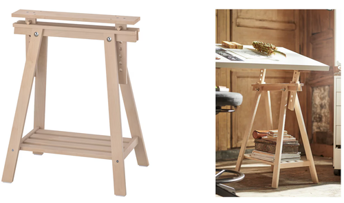 New Ikea MITTBACK Trestle birch 22 7/8x27 1/2/36 5/8 304.599.97 For desk - Picture 5 of 5