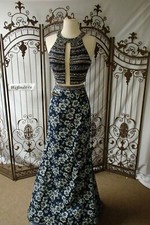 W229 TONY BOWLS BLUE SZ 4 TWO PC 499 FORMAL PROM FORMAL DRESS GOWN