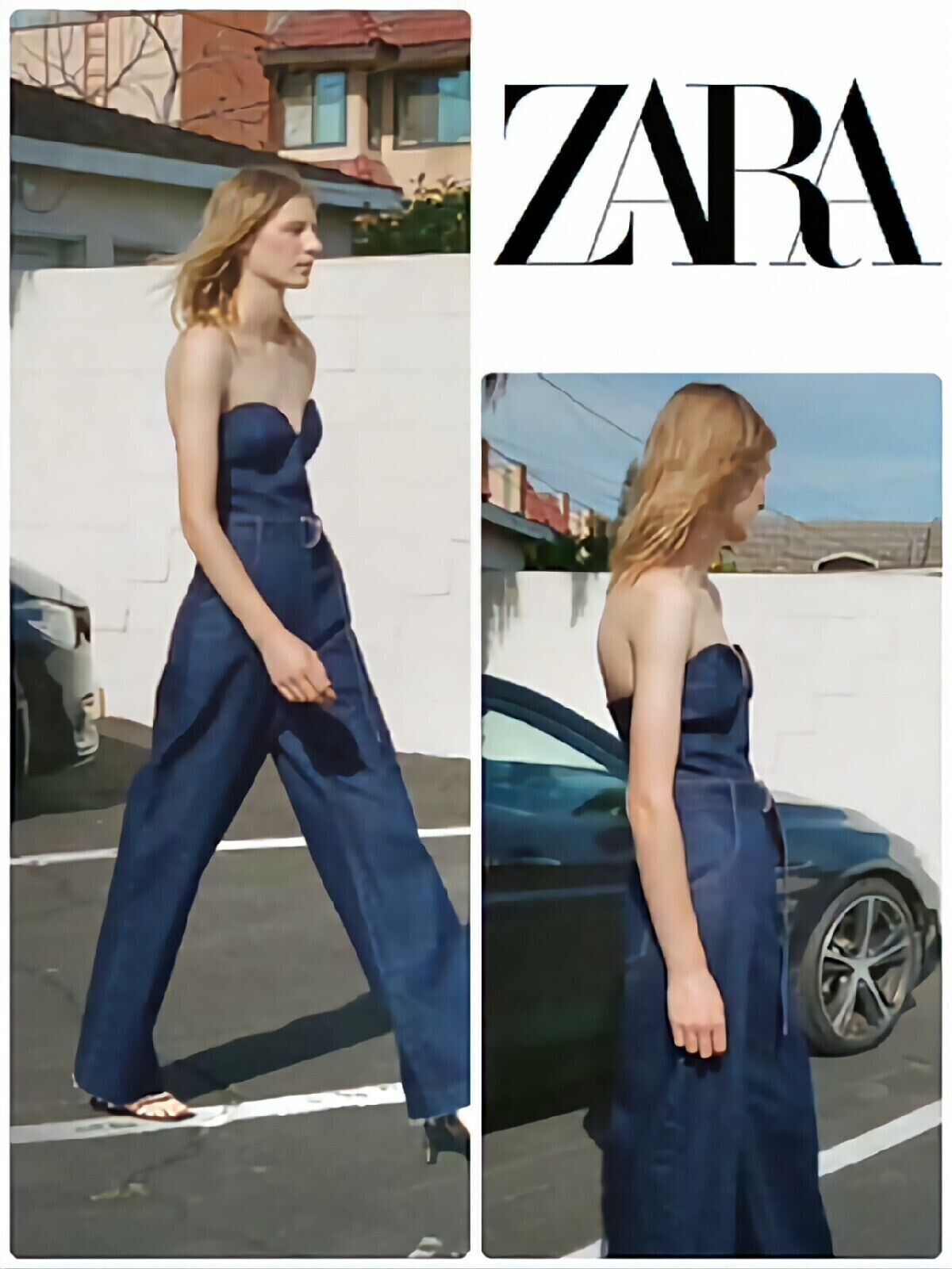 LONG ZW DENIM JUMPSUIT - Blue