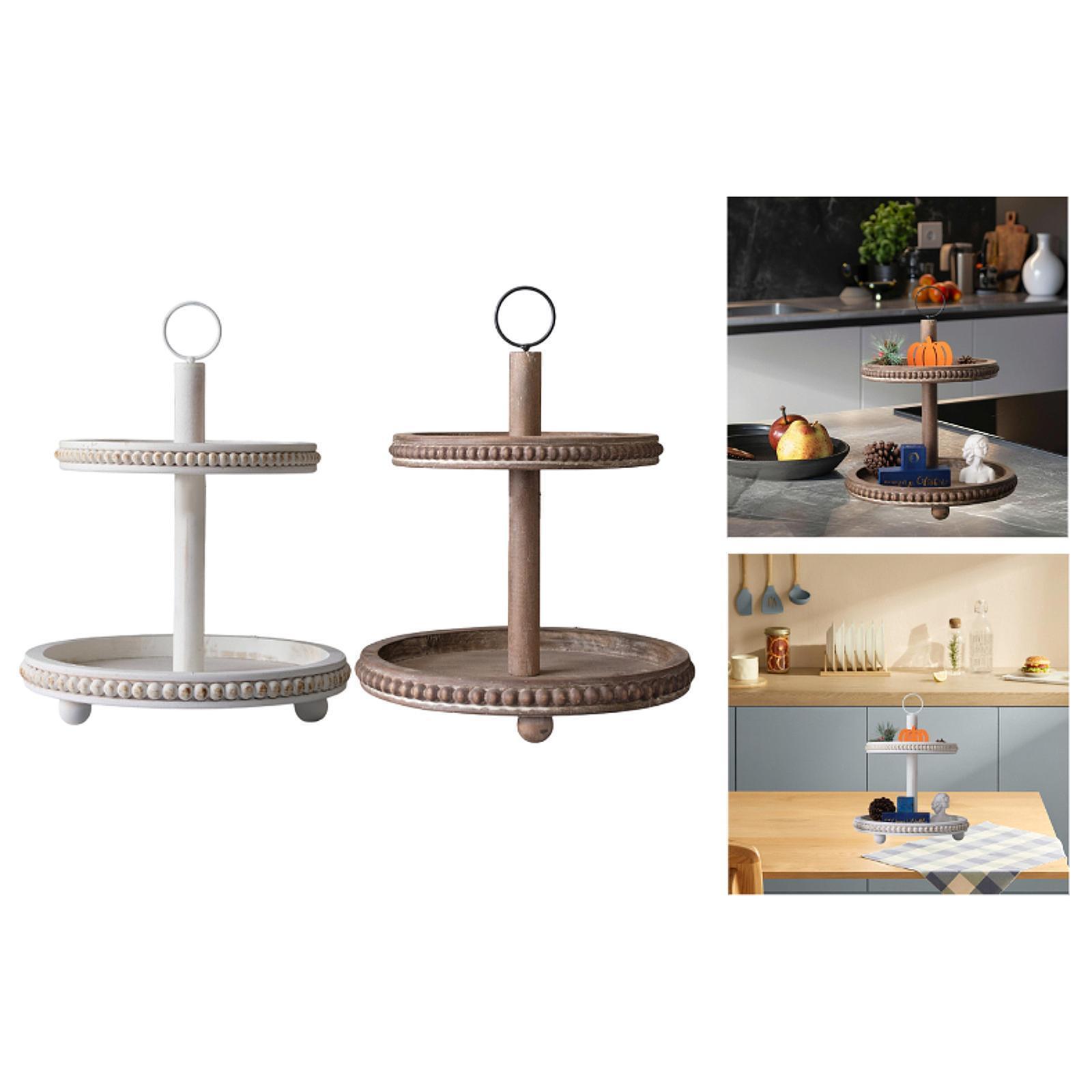 3-Tier Farmhouse Cupcake Stand for Desserts & Fruit Display-image