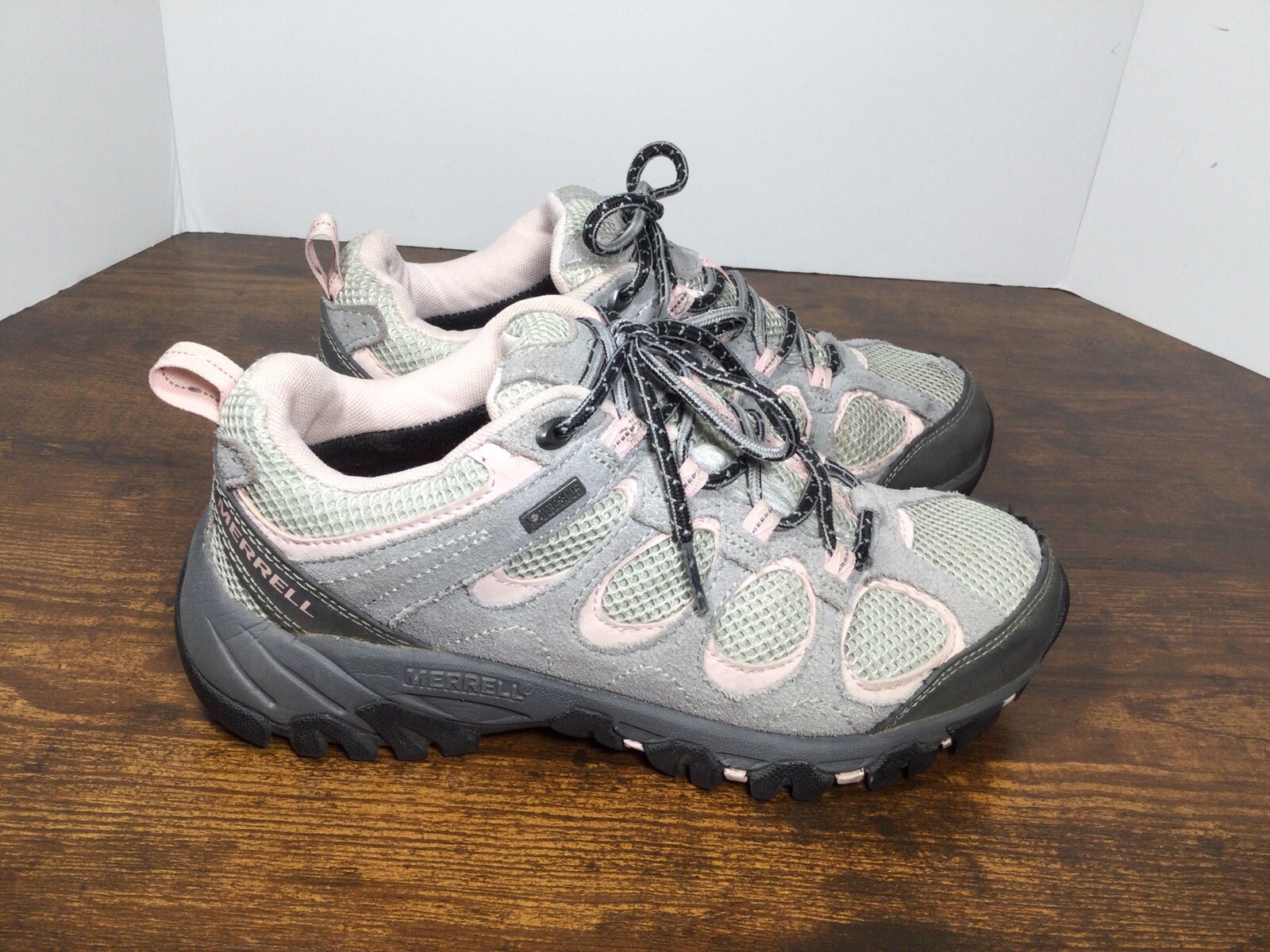 Merrell Hilltop Ventilatore Tortora Selvatica Rosa Impermeabili Scarpe Donna Taglia 7 Escursionismo