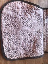 Saddle Pad Cloth Brown Full Size Flower Pattern
