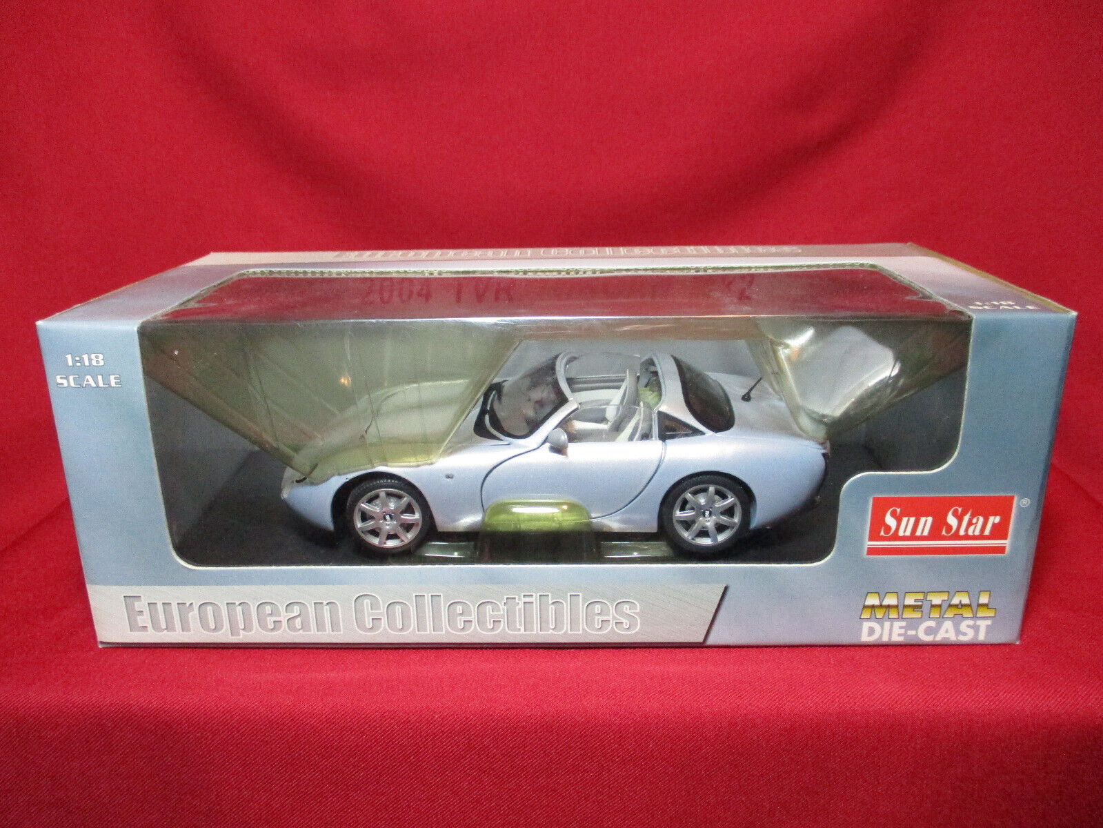 1:18 2004 TVR Tuscan Mk2 Spectra Flair Silver Sun Star Diecast Model Sports Car