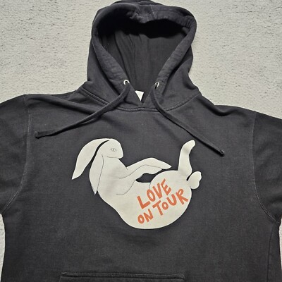 Harry Styles Hoodie Size M MEDIUM ''Love On Tour'' Bunny Black Hooded Sweatshirt