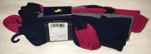 Polo Ralph Lauren Dress Socks 3 Pair Red Gray Blue Men Sock Size 10-13 New - Picture 5 of 6