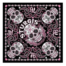 2016 Sturgis Motorcycle Sugar Skull Paisley  BIKER BANDANA 