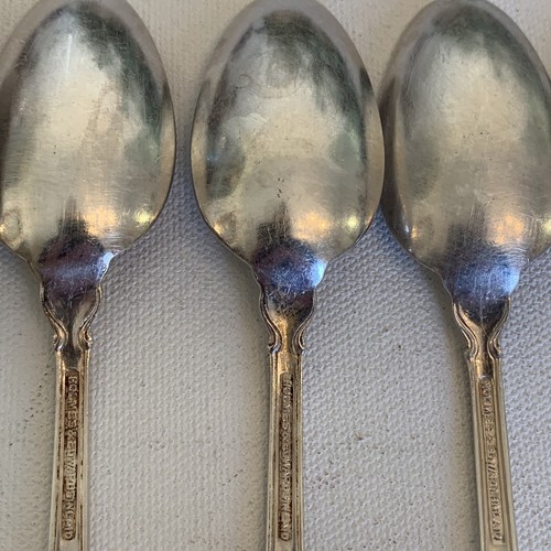 6 International Holmes & Edwards Deep SILVER FASHION Teaspoons Spoon Set 1957 - Picture 6 of 12