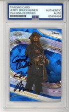 2025 TOPPS CHROME SAPPHIRE DISNEY JACK SPARROW JERRY BRUCKHEIMER SIGNED PSA DNA