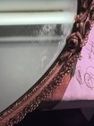 Vintage Matson Mirrored Vanity Tray Floral  Perfume Tray Gold — photo 3