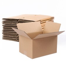 50 Pack 10x8x6 Corrugated Cardboard Shipping Boxes for Small Business and Moving