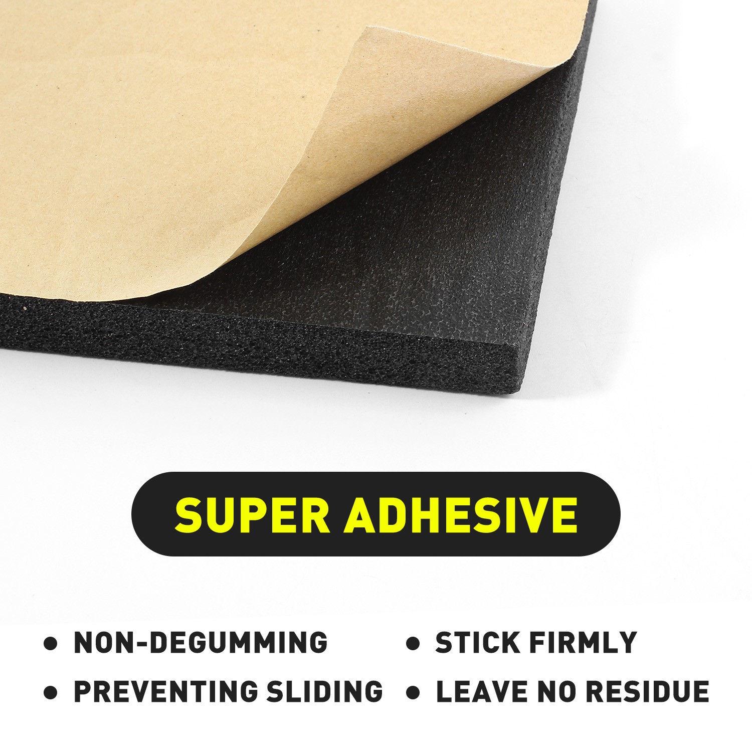 12"x59" Self Adhesive Sticky Foam Pads Non-Slip Insulation Pads Stop Vibration