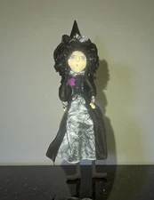 Witch Cloth Large 32" Black Clothing Painted Face Shelf Sitter Display