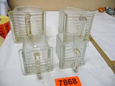 7868.    4 x alte Glasschütten Küchenschütten Küchenschrank