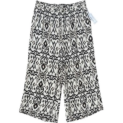 Rose + Olive Womens 2X Ikat Print Wide Leg Palazzo Pants Smocked Waist NWT