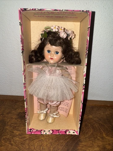 7” Vintage Vogue Ginny Doll Straight Leg Walker Ballerina In Box