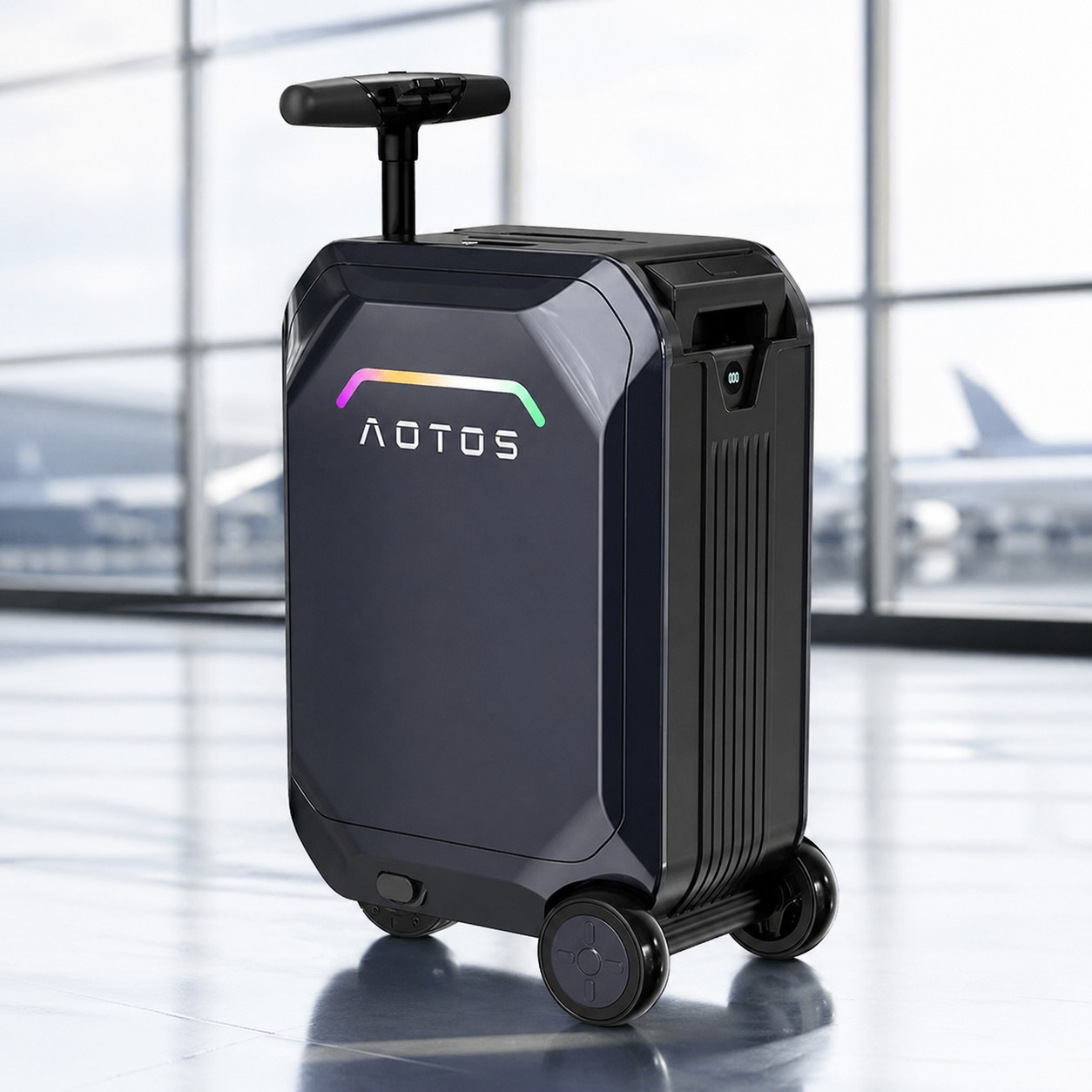 20'' Smart Rideable Suitcase 31L Electric Luggage Scooter For Travel &APP GRAY