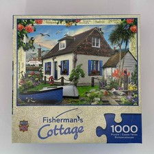 2x MasterPieces 1000 Piece Puzzles Fisherman s Cottage Fireworks Finale Bundle