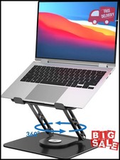 Laptop Stand for Desk Adjustable Computer Stand with 360 Rotating Base Ergonomic
