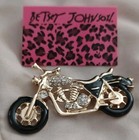 Betsey Johnson Motorcycle Pendant Pin Brooch